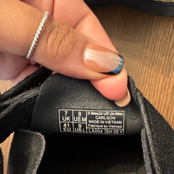 Dr. Martens Black Suede Carlson Mules - Picture 3 of 5